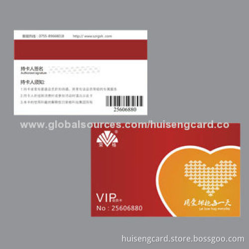 ID/Member Card Made of PVC with Barcode or Embossed Number Printing